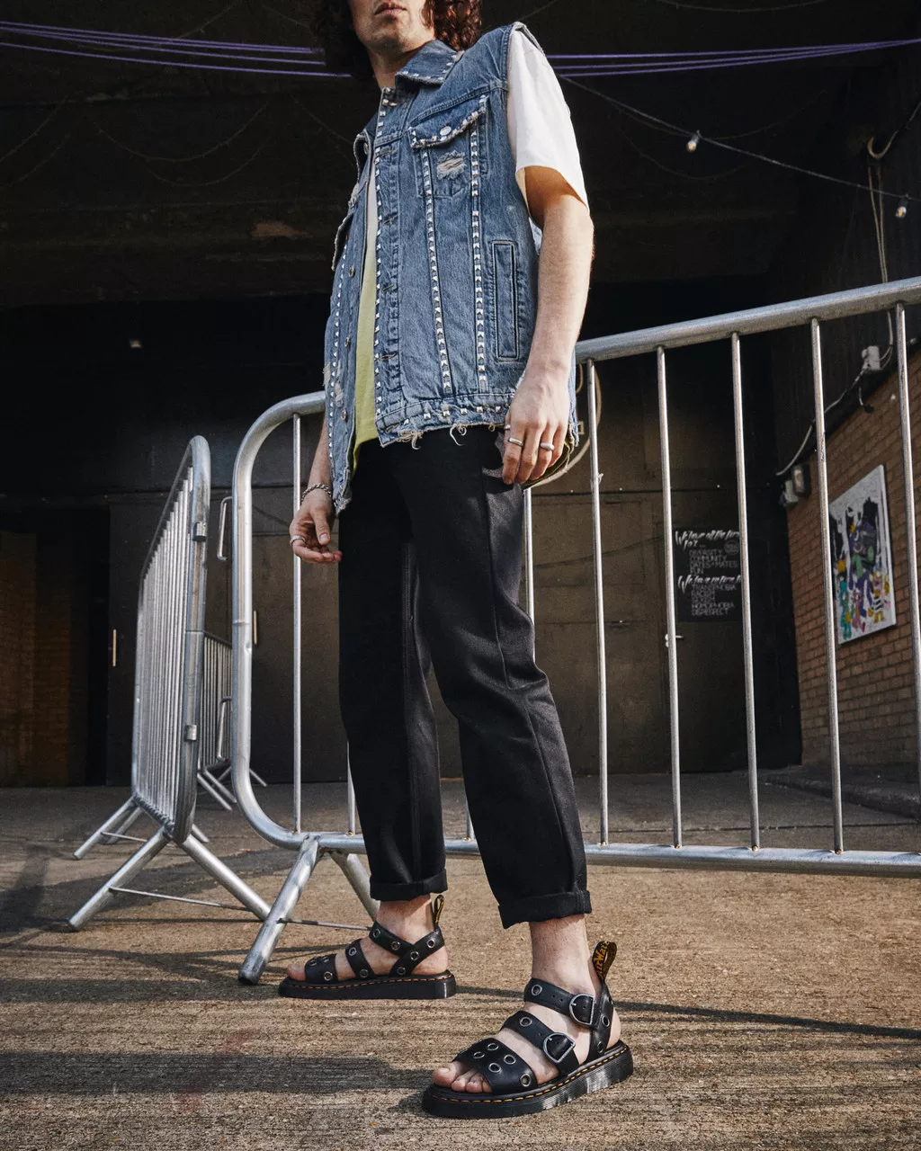 DR MARTENS Gryphon Hardware Brando Leather Sandals