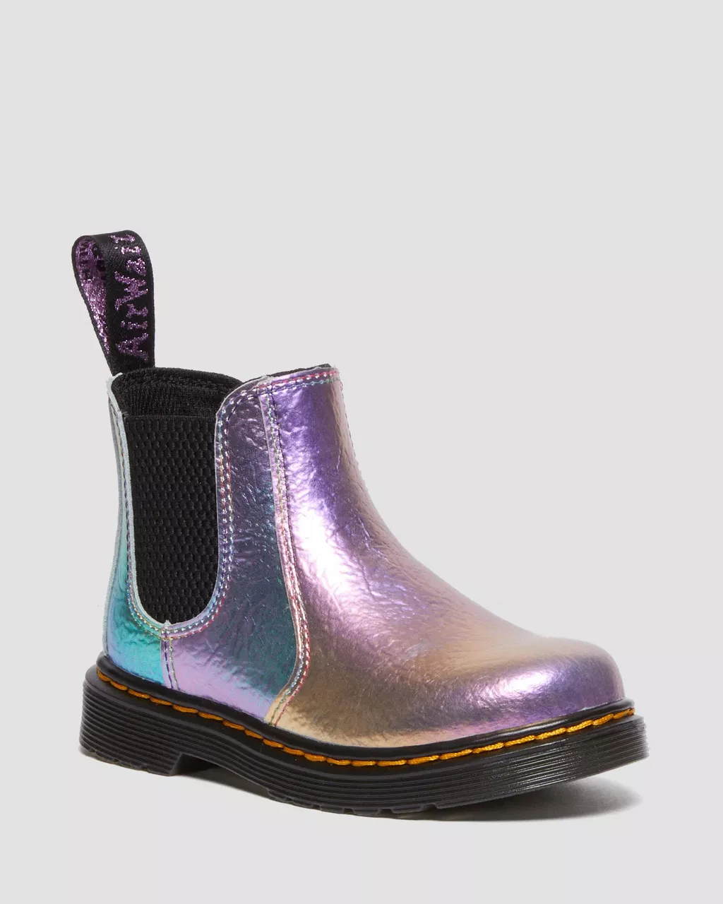 DR MARTENS Toddler 2976 Rainbow Crinkle Leather Chelsea Boots