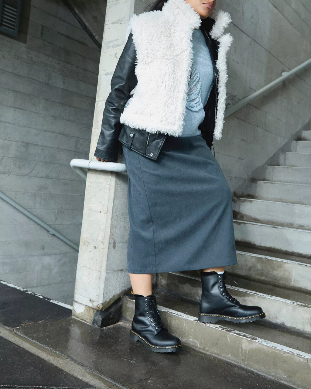 DR MARTENS 1460 Serena Faux Fur Lined Boots