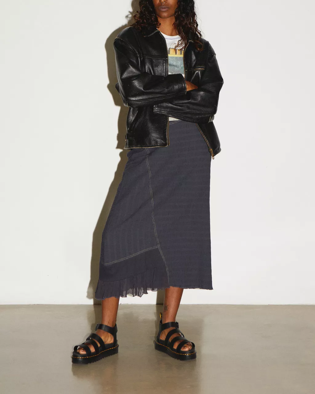 DR MARTENS Blaire Hydro Leather Strap Sandals