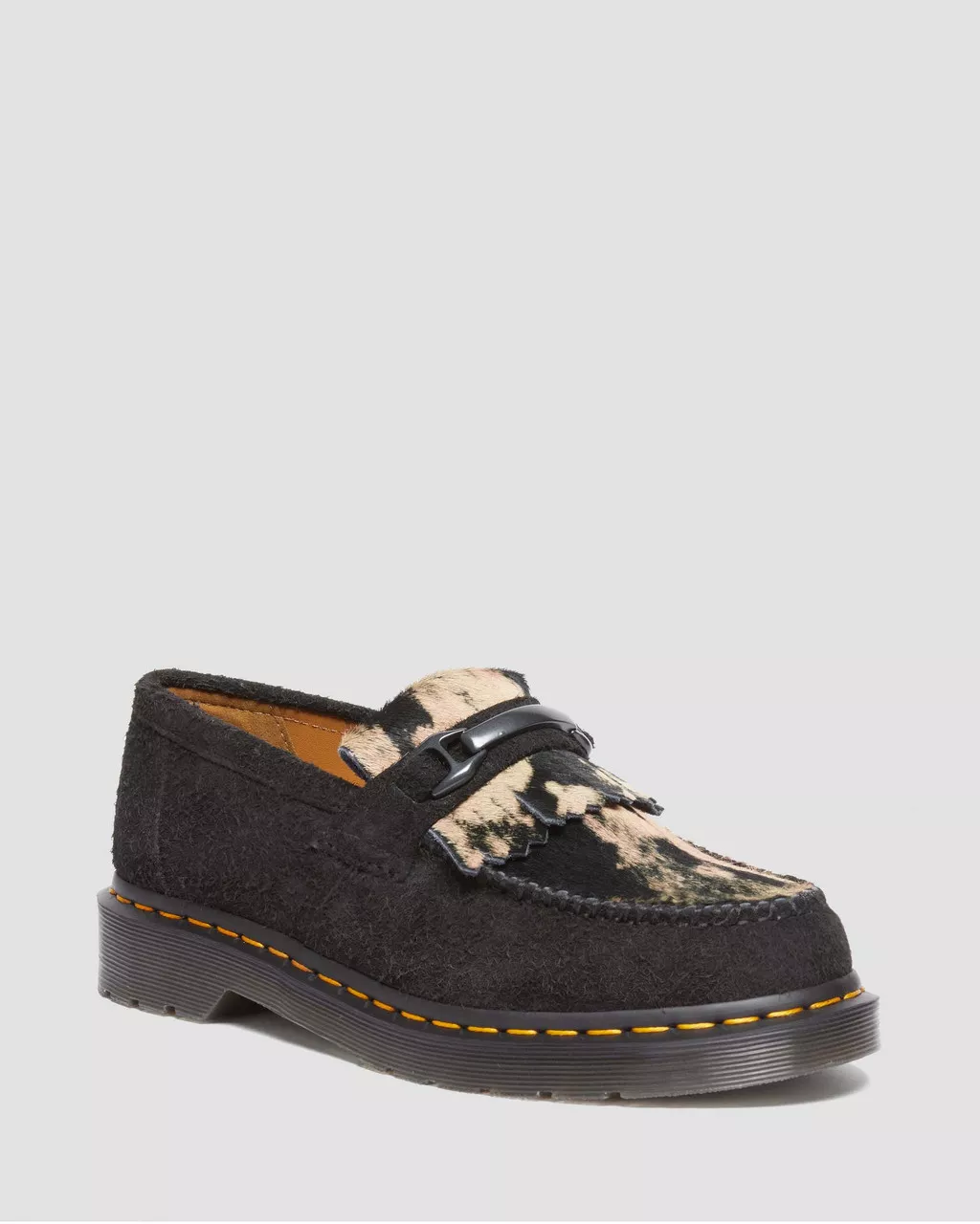 DR MARTENS Adrian Snaffle Suede & Hair-On Loafers