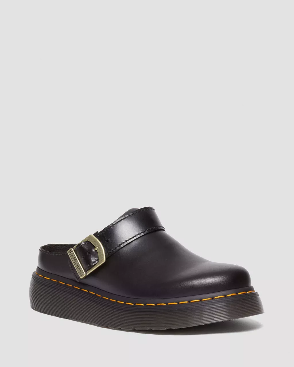DR MARTENS Laketen Leather Platform Mules