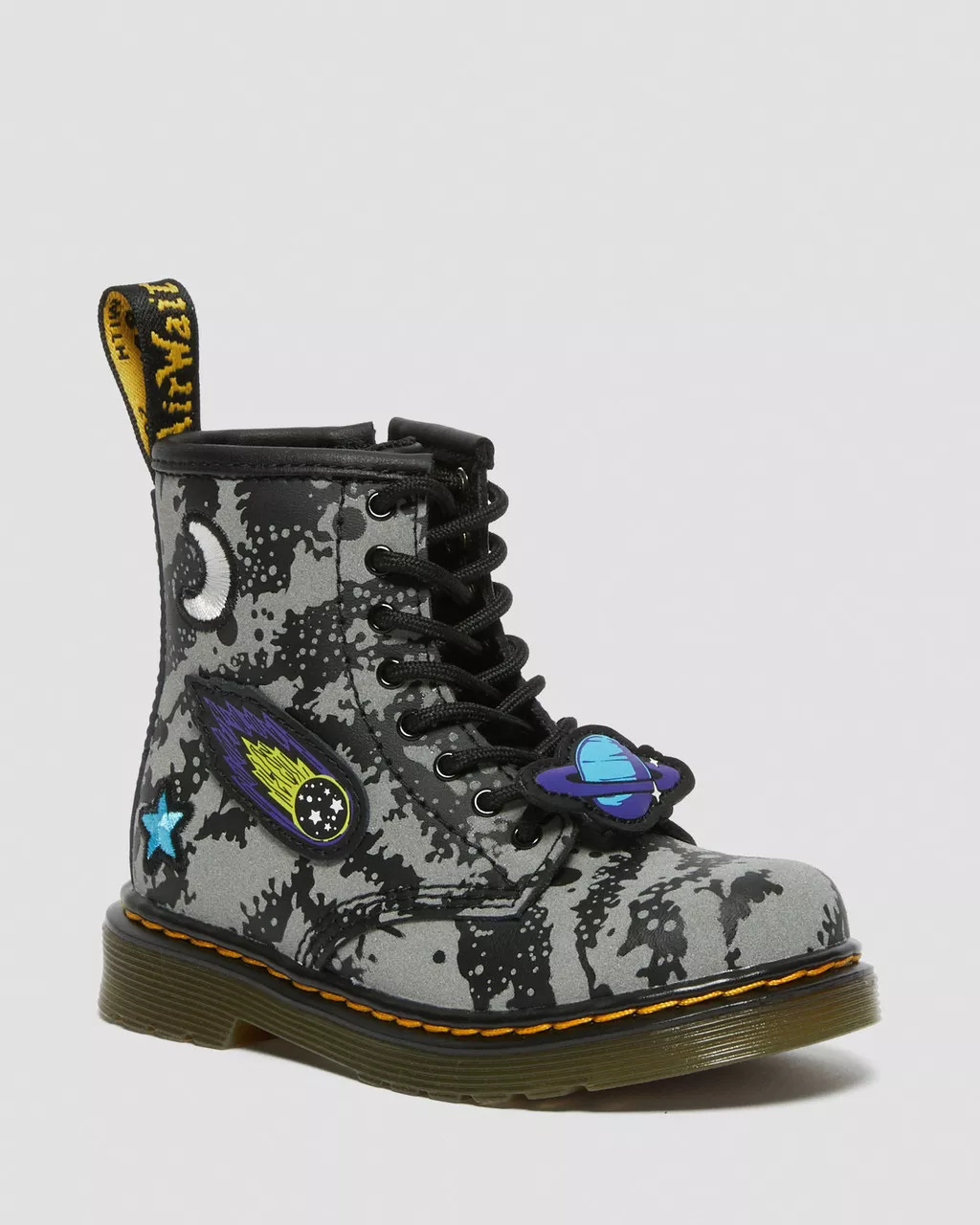 DR MARTENS Toddler 1460 Space Hydro Leather Lace Up Boots