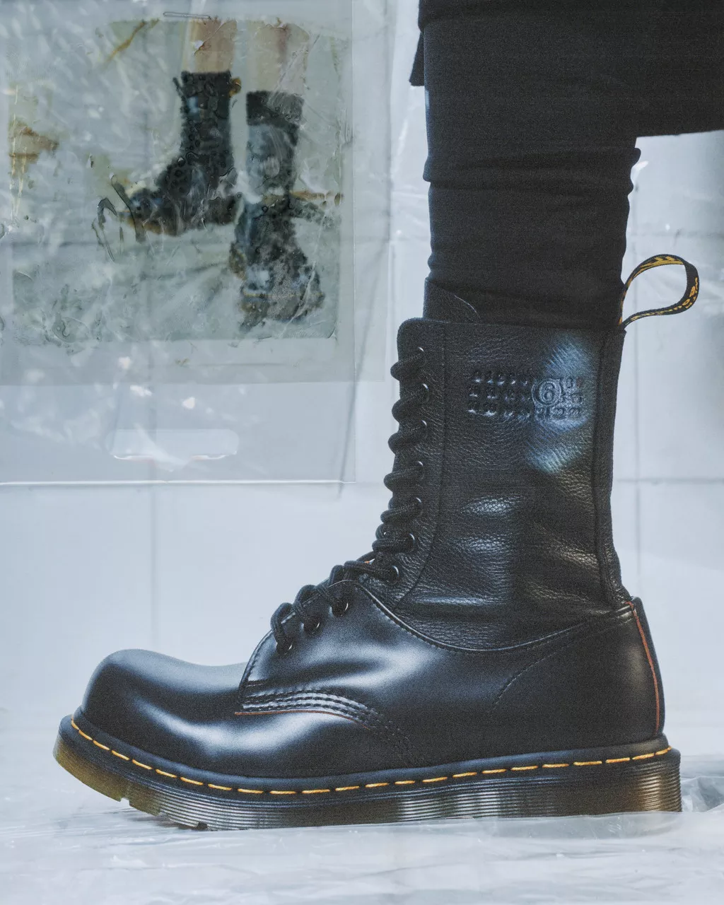 DR MARTENS 1490 / 1461 MM6 Leather Lace Up Boots