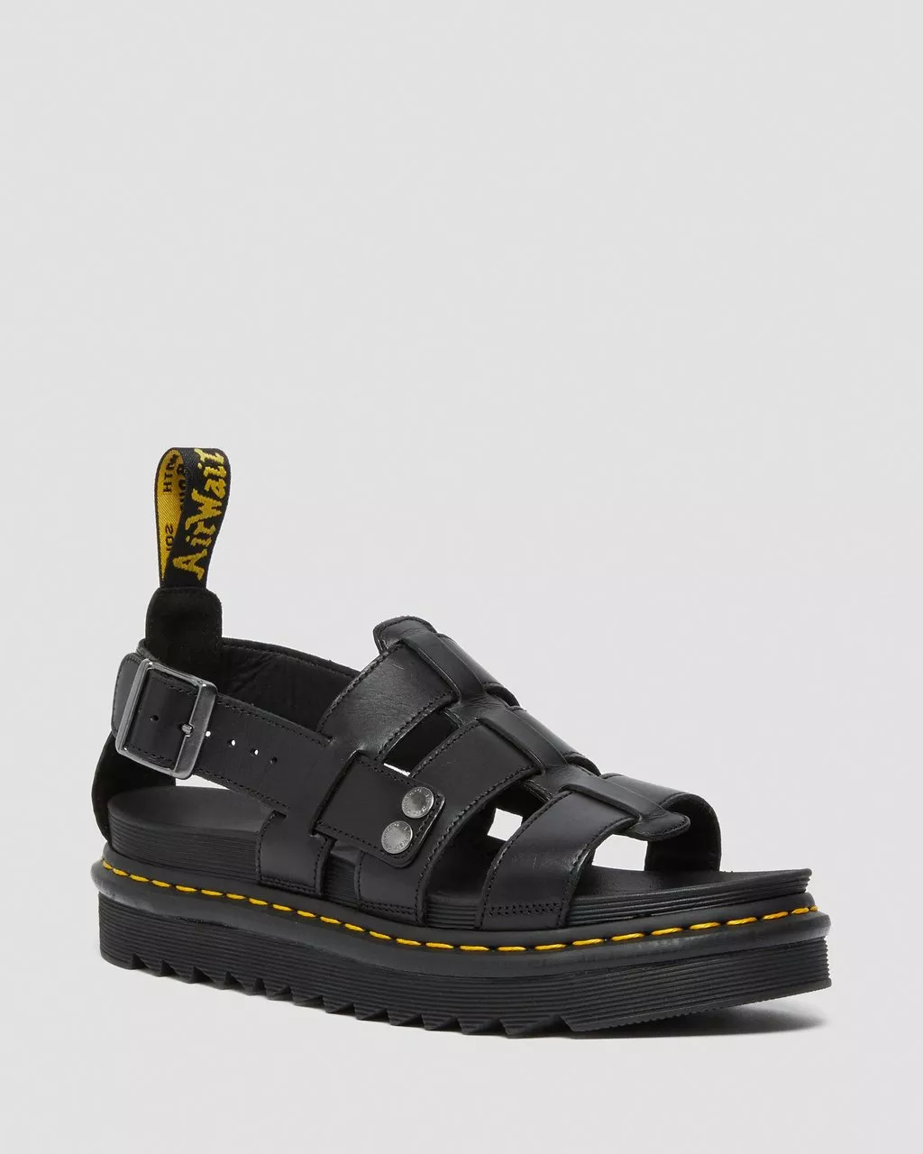 DR MARTENS TERRY LEATHER SANDALS