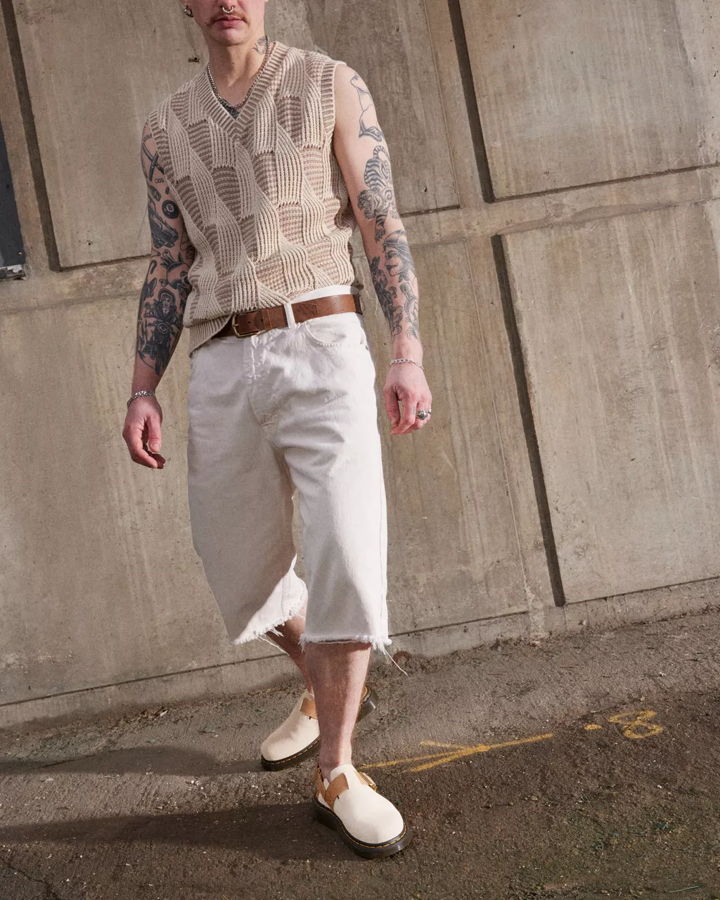 DR MARTENS Jorge II Suede & Leather Slingback Mules