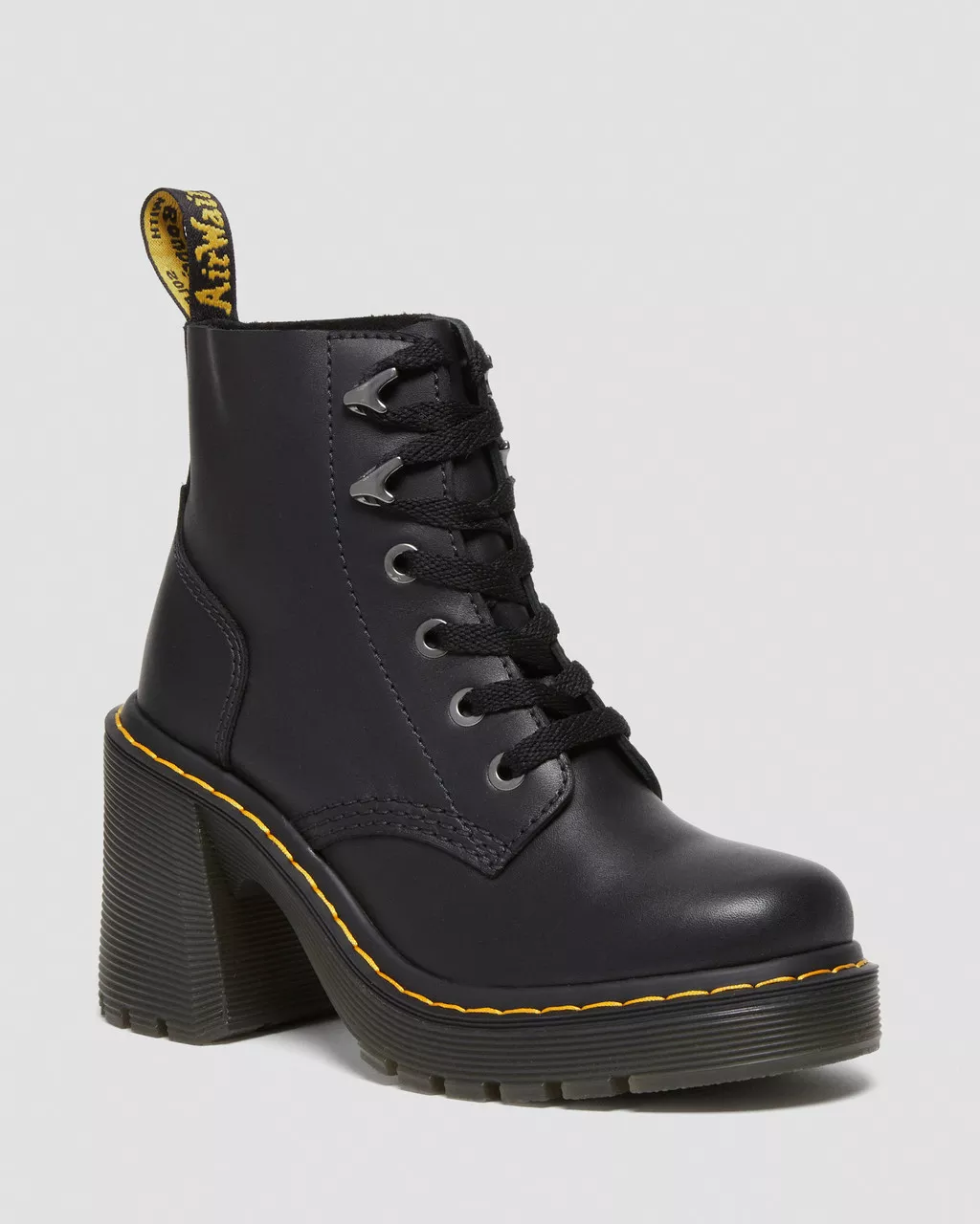DR MARTENS Jesy Sendal Leather Heels Black