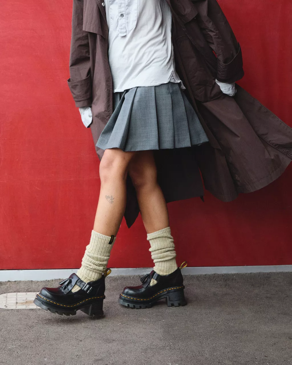 DR MARTENS Corran Atlas Leather Mary Jane Heeled Shoes