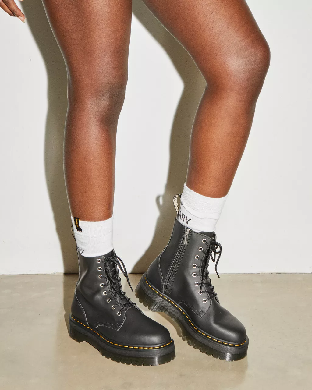 DR MARTENS Jadon Reclaimed Leather Platform Boots