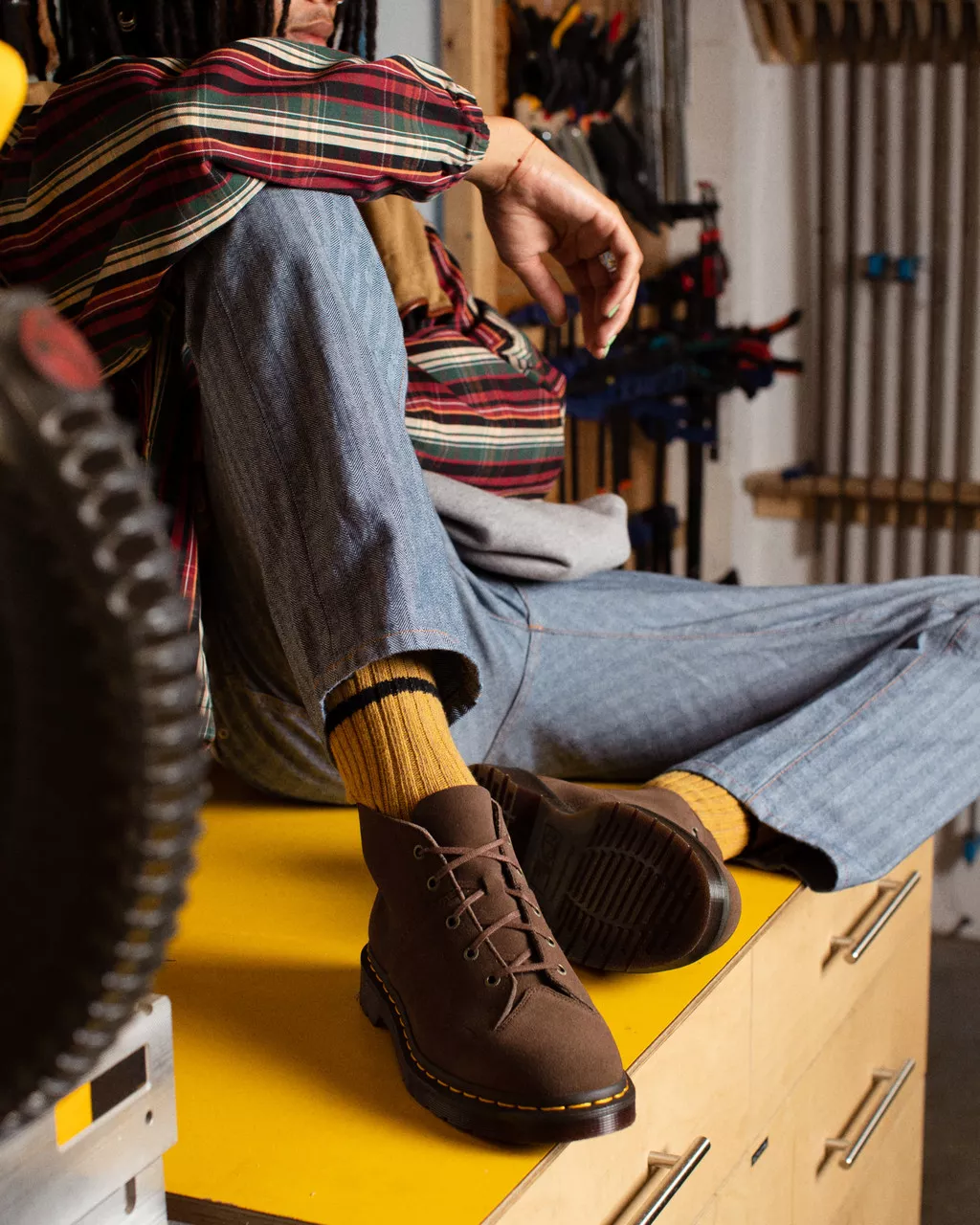 DR MARTENS Church Suede Monkey Boots