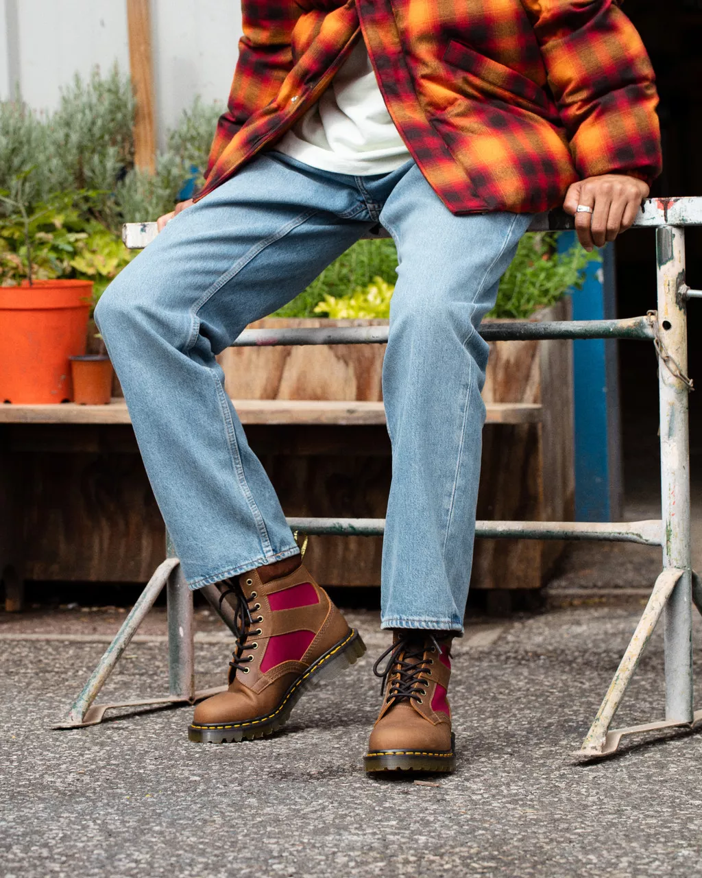 DR MARTENS 1460 Made in England Padded Panel Lace Up Boots