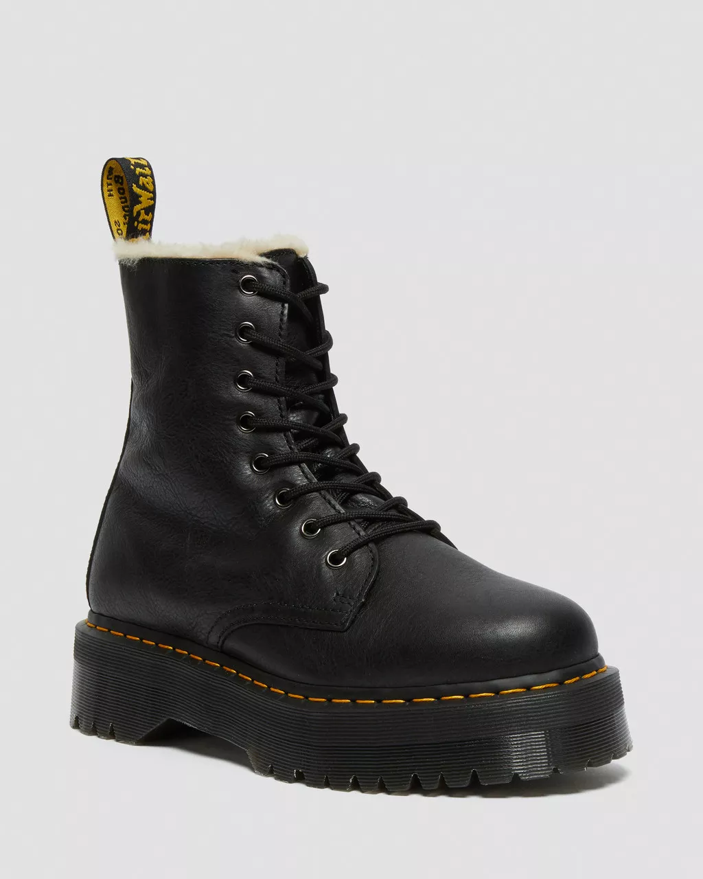 DR MARTENS Jadon Faux Fur Lined Leather Platform Boots