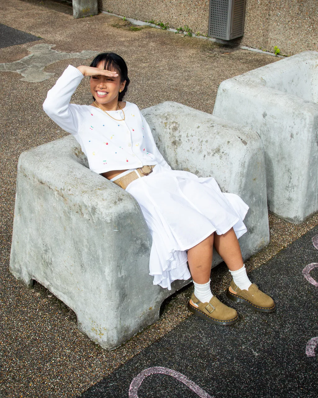 DR MARTENS Jorge II Tumbled Nubuck Leather Slingback Mules