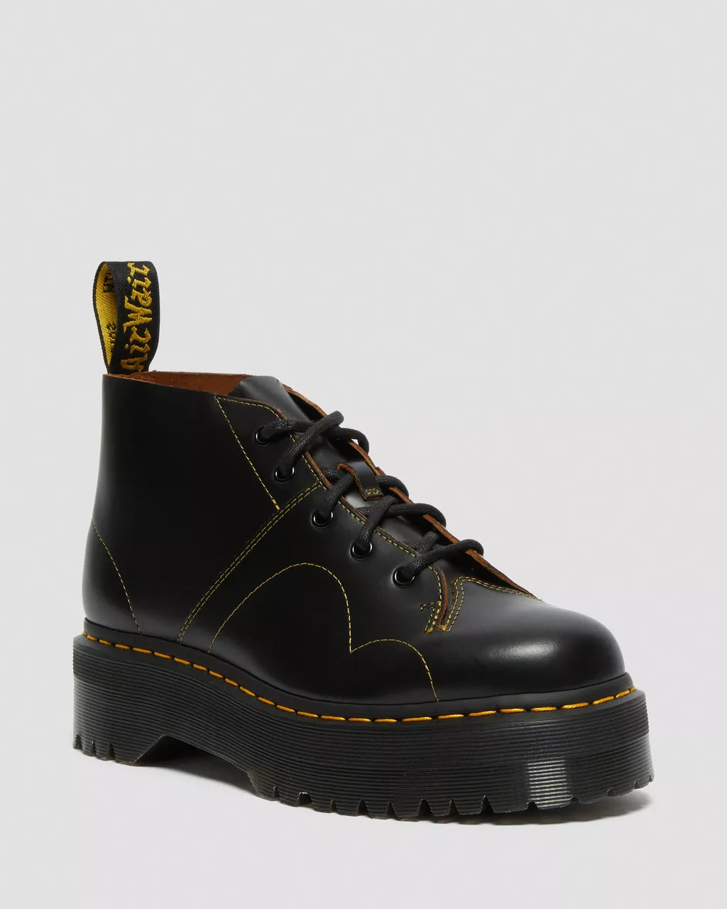 DR MARTENS Church Quad Leather Platform Monkey Boots