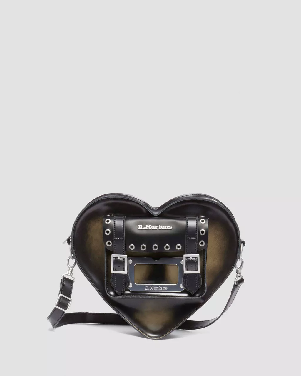 DR MARTENS Brush Off Leather Heart Shaped Bag