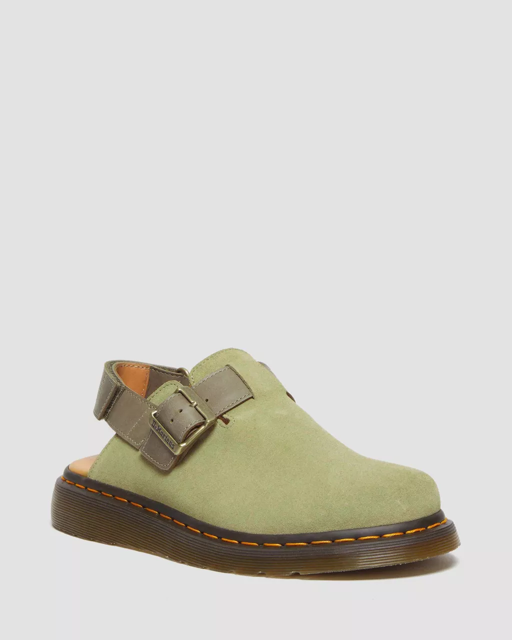 DR MARTENS Jorge II Suede & Leather Slingback Mules