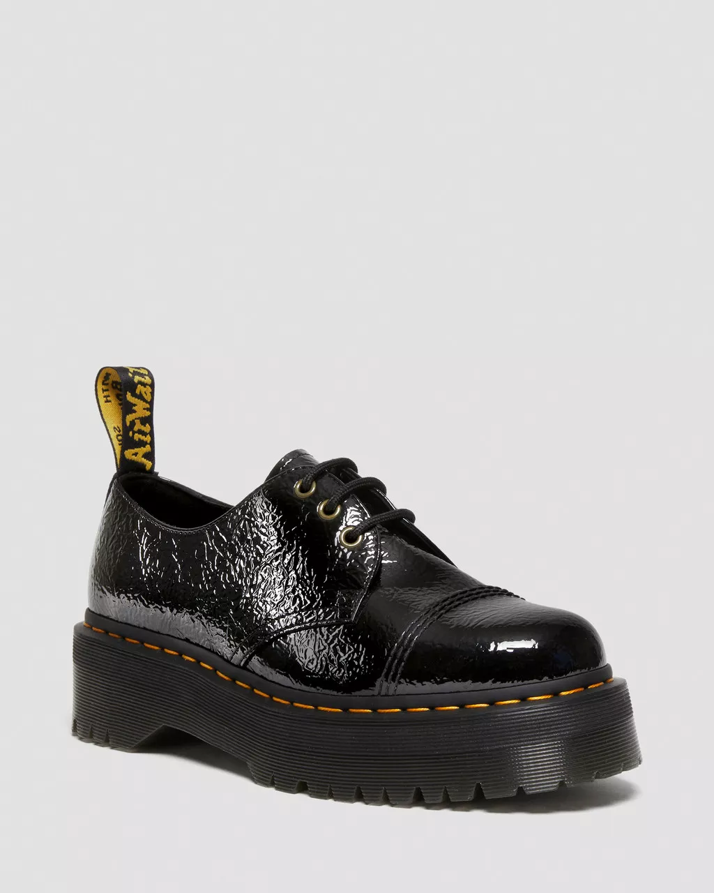 DR MARTENS 1461 Quad Patent Leather Platform Shoes