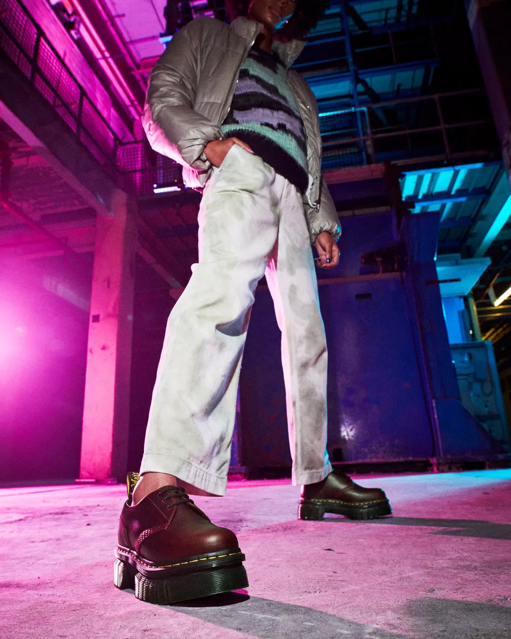 DR MARTENS Audrick Brando Leather Platform Shoes