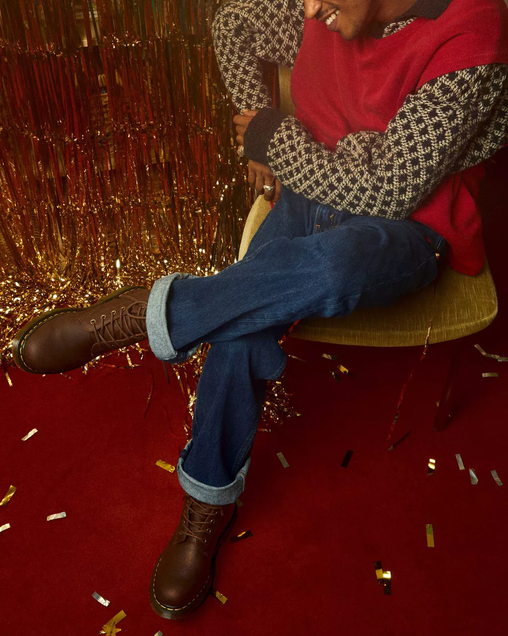 DR MARTENS 1460 Pascal Wintergrip Outlaw Leather Lace Up Boots