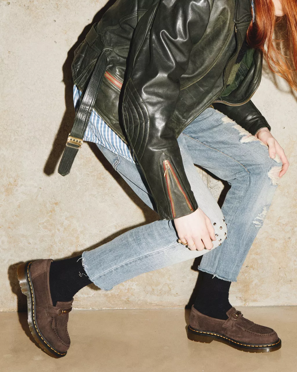 DR MARTENS Adrian Snaffle Leather Nubuck shoes