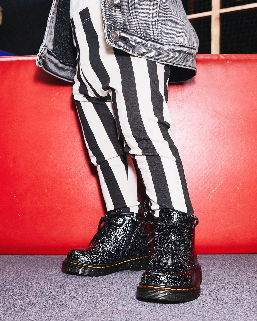 DR MARTENS Infant 1460 Glitter Ankle Boots