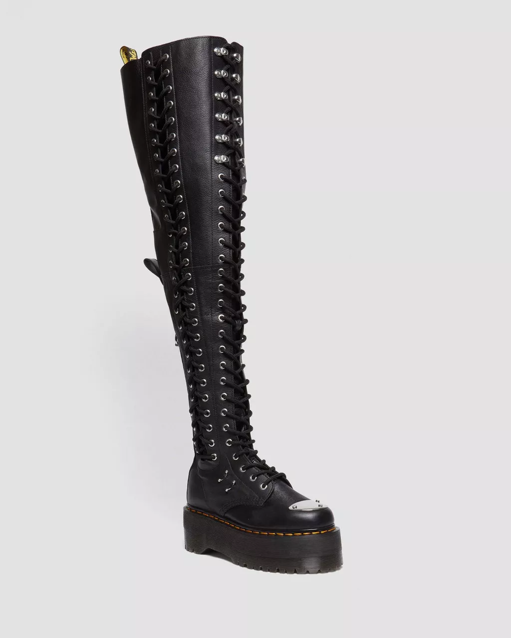 DR MARTENS 28-Eye XTRM Max Virginia Leather Knee High Platform Boots