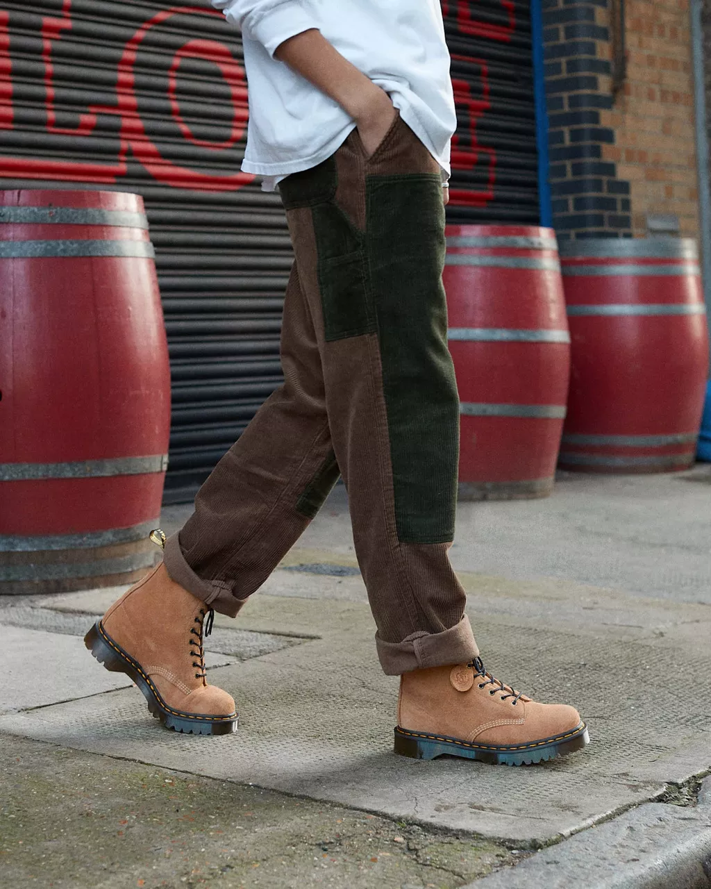 DR MARTENS 1460 Pascal Made In England Tufted Suede Lace Up boots