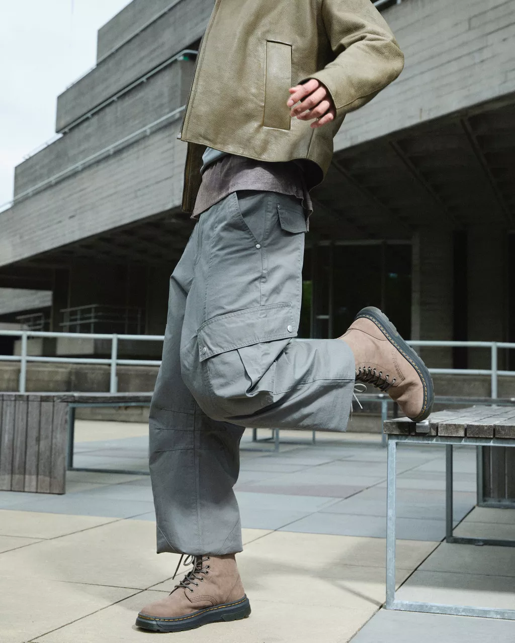 DR MARTENS Crewson Buck Lace Up Boots