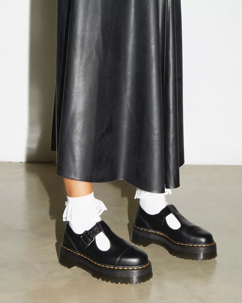 DR MARTENS Bethan Smooth Leather Platform Mary Jane Shoes