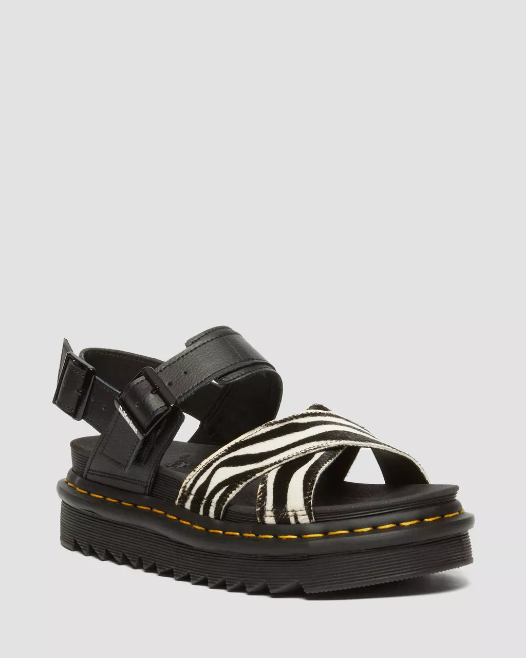 DR MARTENS Voss II Hair-On Zebra Print Sandals