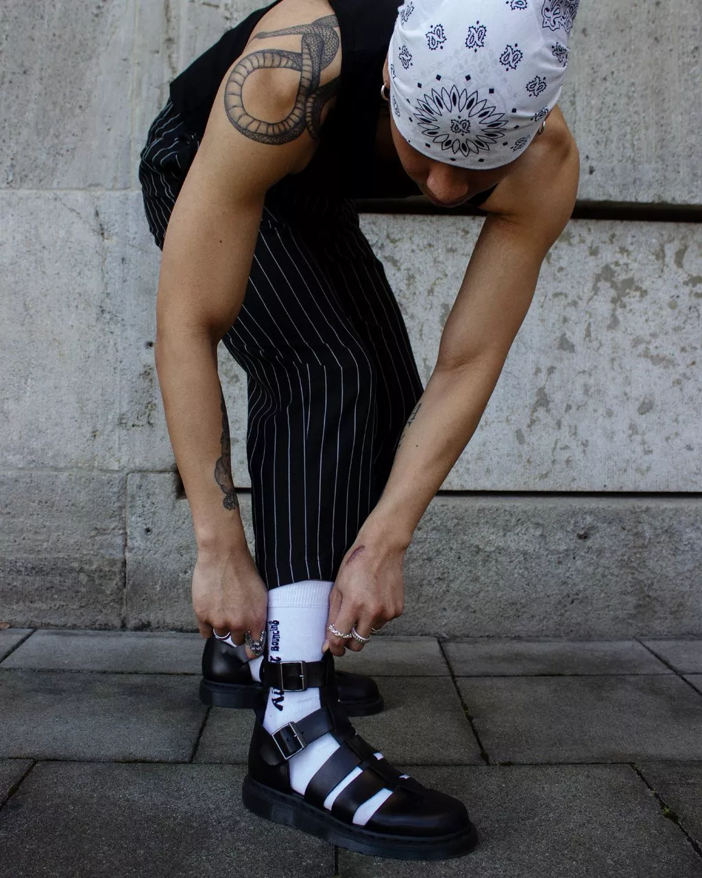 DR MARTENS GERALDO BRANDO ANKLE STRAP SANDALS