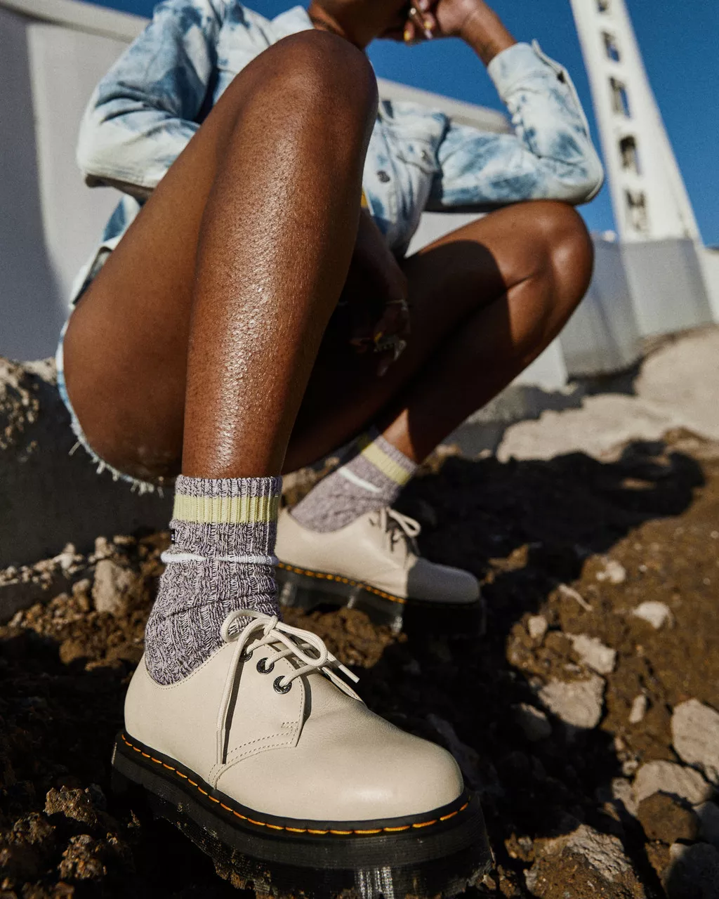 DR MARTENS 1461 II Pisa Leather Platform Shoes