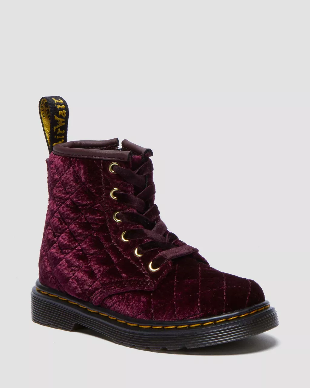 DR MARTENS Toddler 1460 Velvet Lace Up Boots