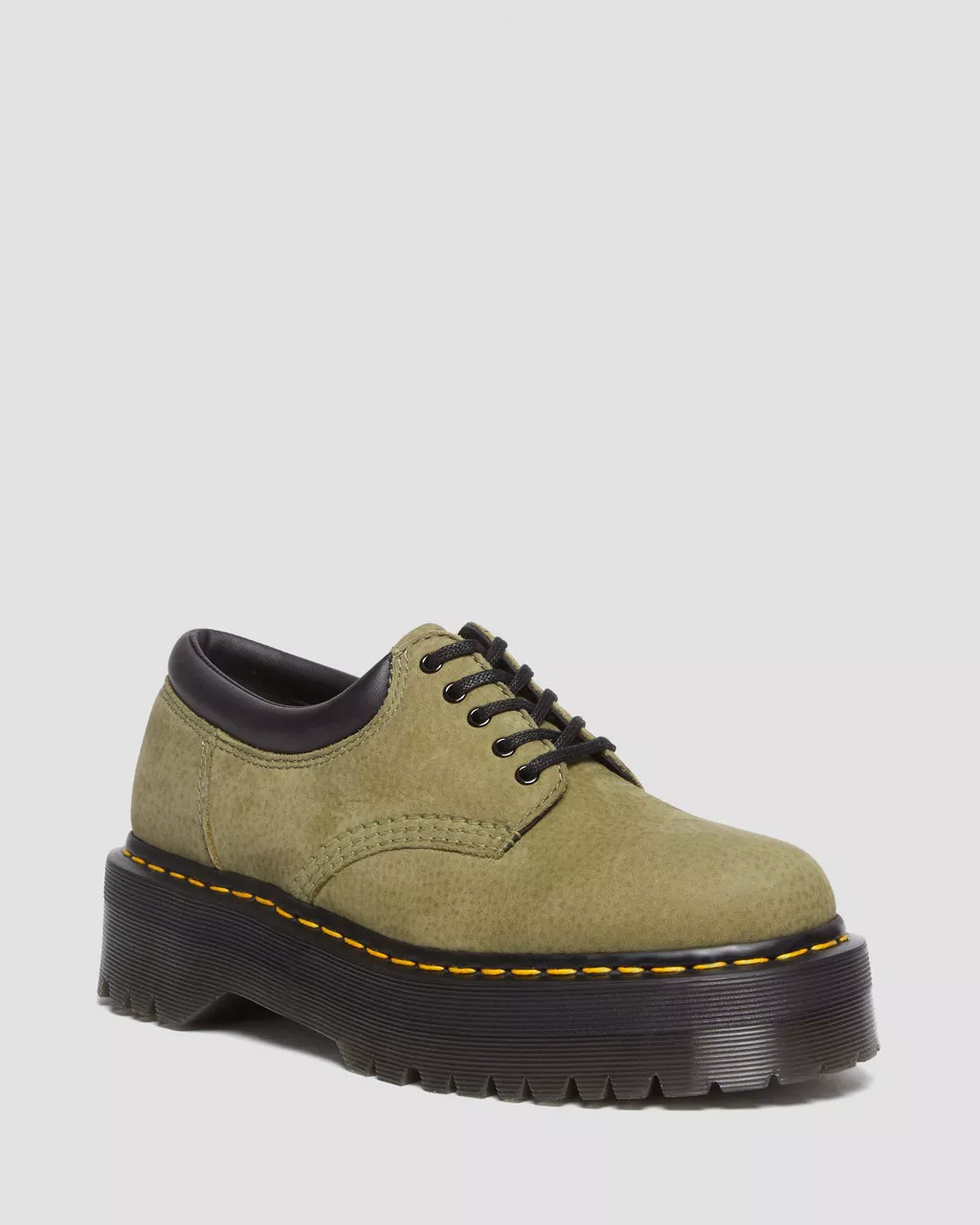 DR MARTENS 8053 Tumbled Nubuck Leather Platform Shoes