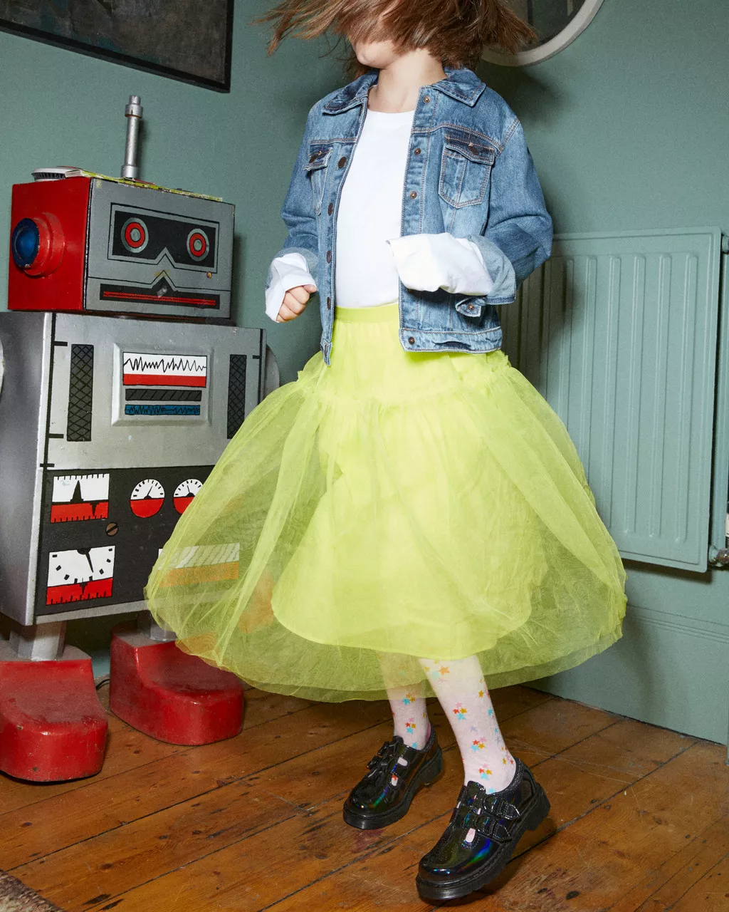 DR MARTENS Junior 8065 Rainbow Mary Jane Shoes