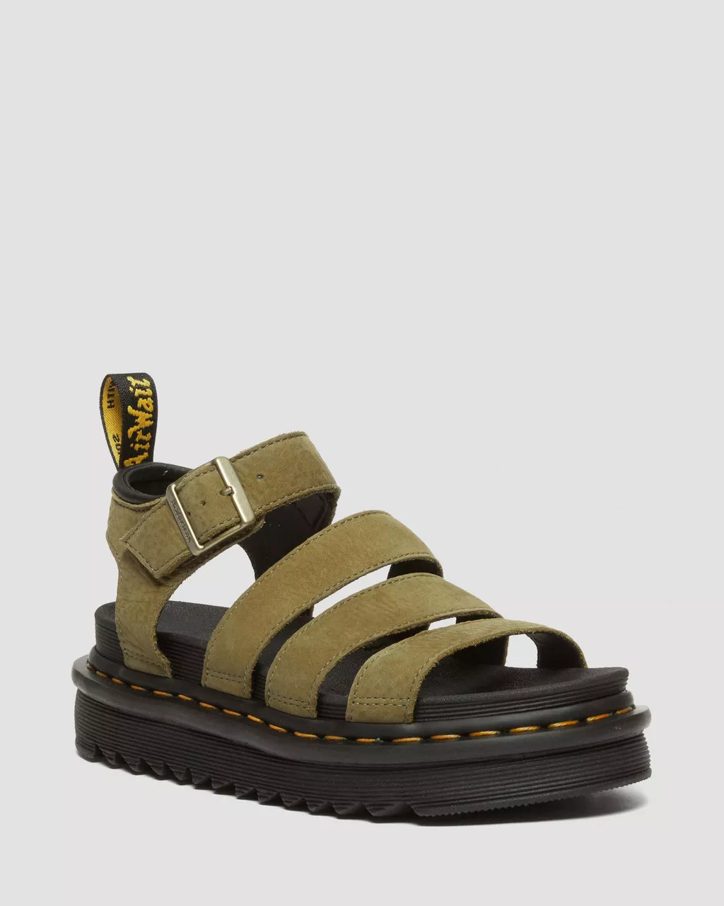 DR MARTENS Blaire Tumbled Nubuck Leather Sandals