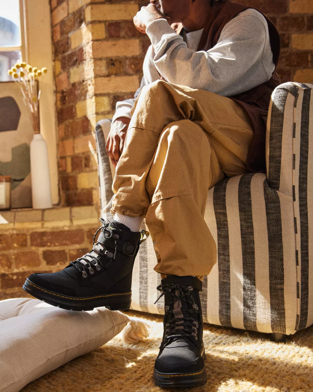 DR MARTENS Combs Tech II Fur-Lined Utility Boots