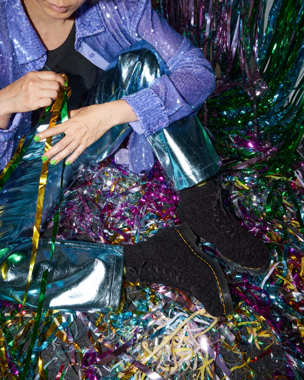 DR MARTENS 1460 Pascal Faux Shearling Boots