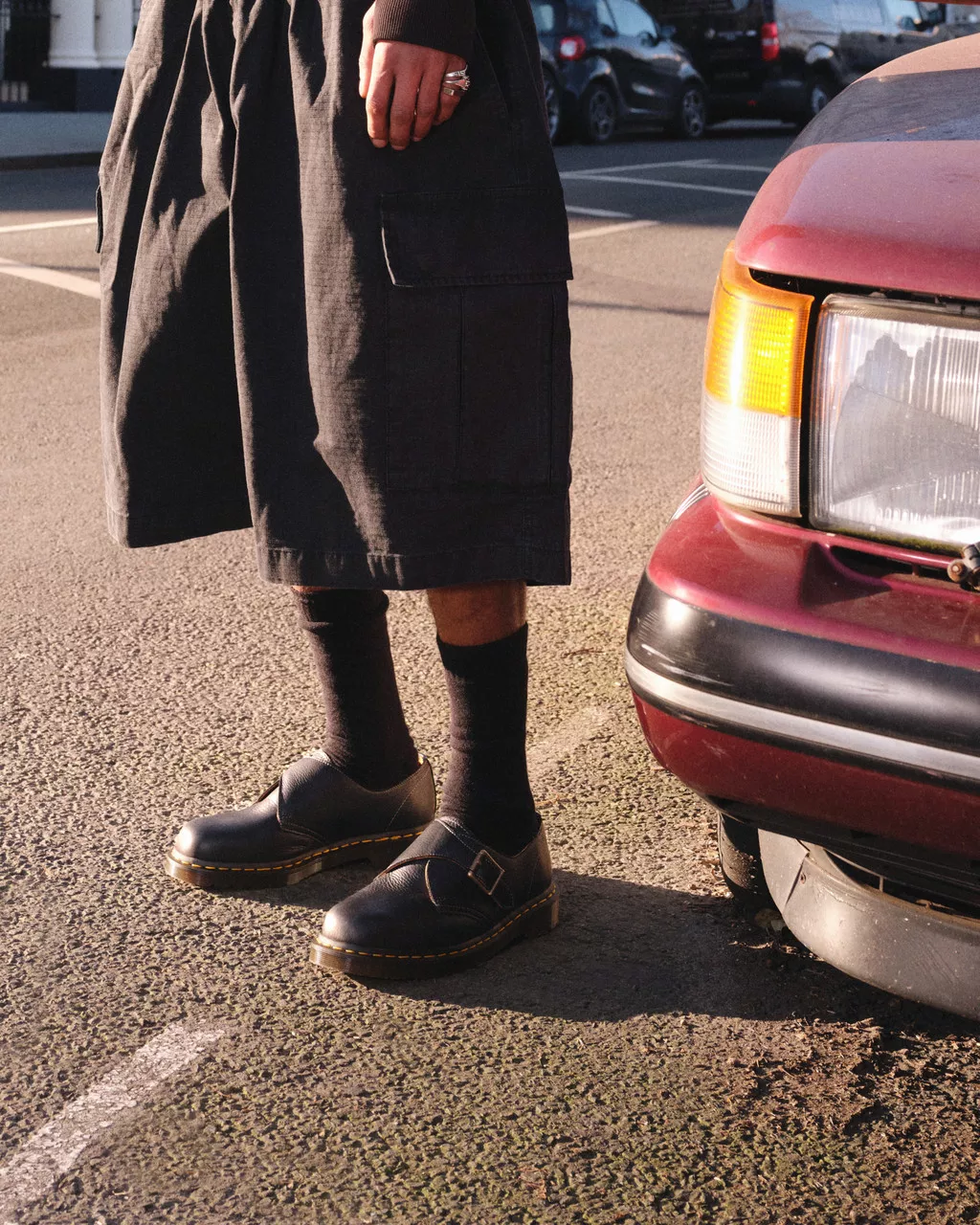 DR MARTENS 1461 Monk Buckle Leather Shoes