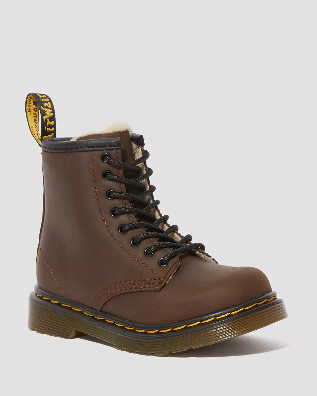 DR MARTENS 1460 SERENA TODDLER FAUX FUR LINED BOOTS