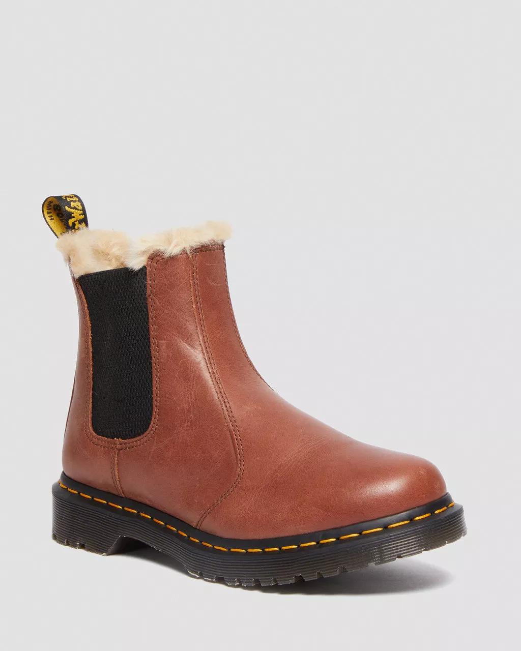 DR MARTENS 2976 Leonore Faux Fur-Lined Chelsea Boots