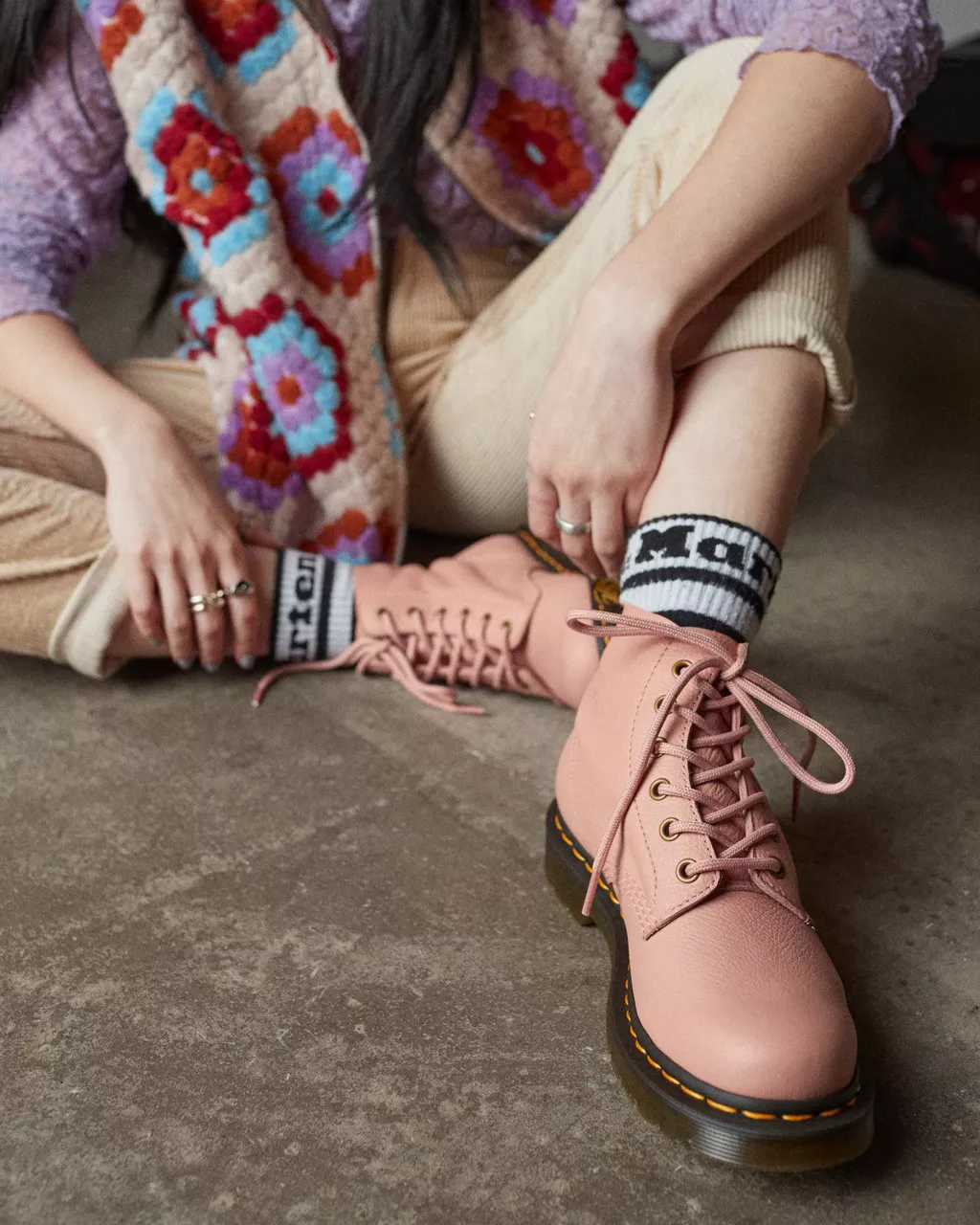 DR MARTENS 101 Unbound Virginia Leather Ankle Boots