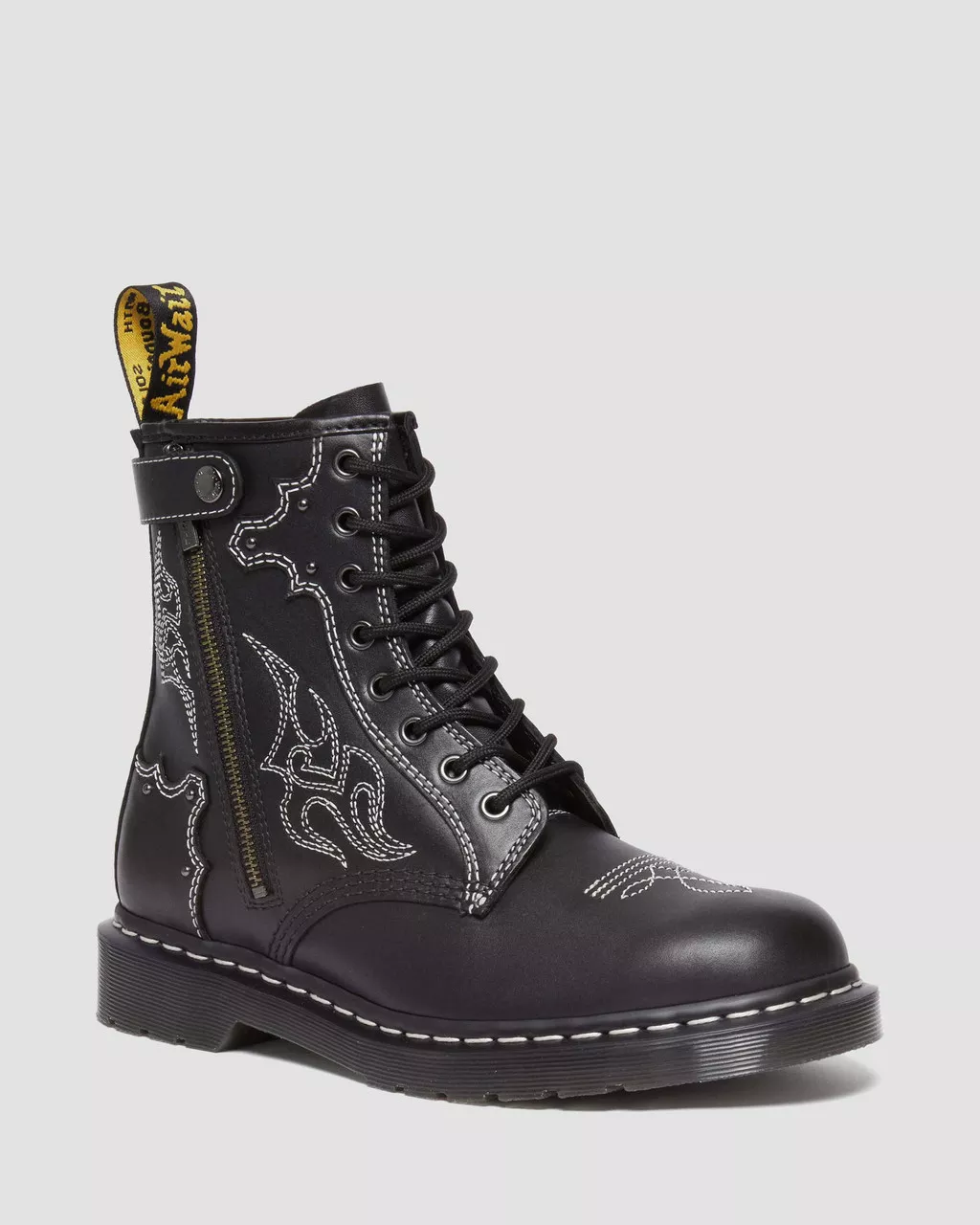 DR MARTENS 1460 Contrast Stitch Leather Lace Up Boots