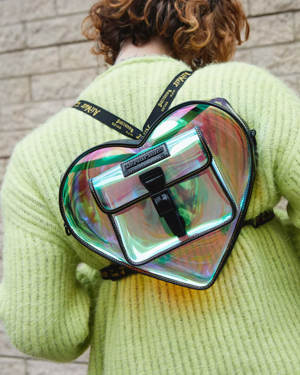 DR MARTENS Iridescent PU Heart Shaped Bag