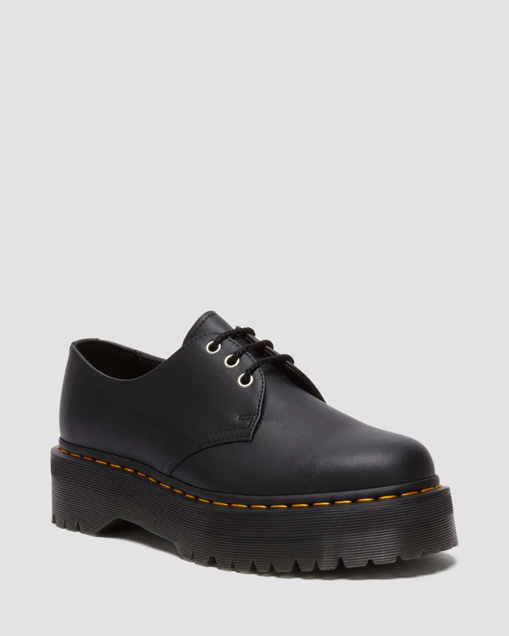 DR MARTENS 1461 Quad Reclaimed Leather Plaform Shoes