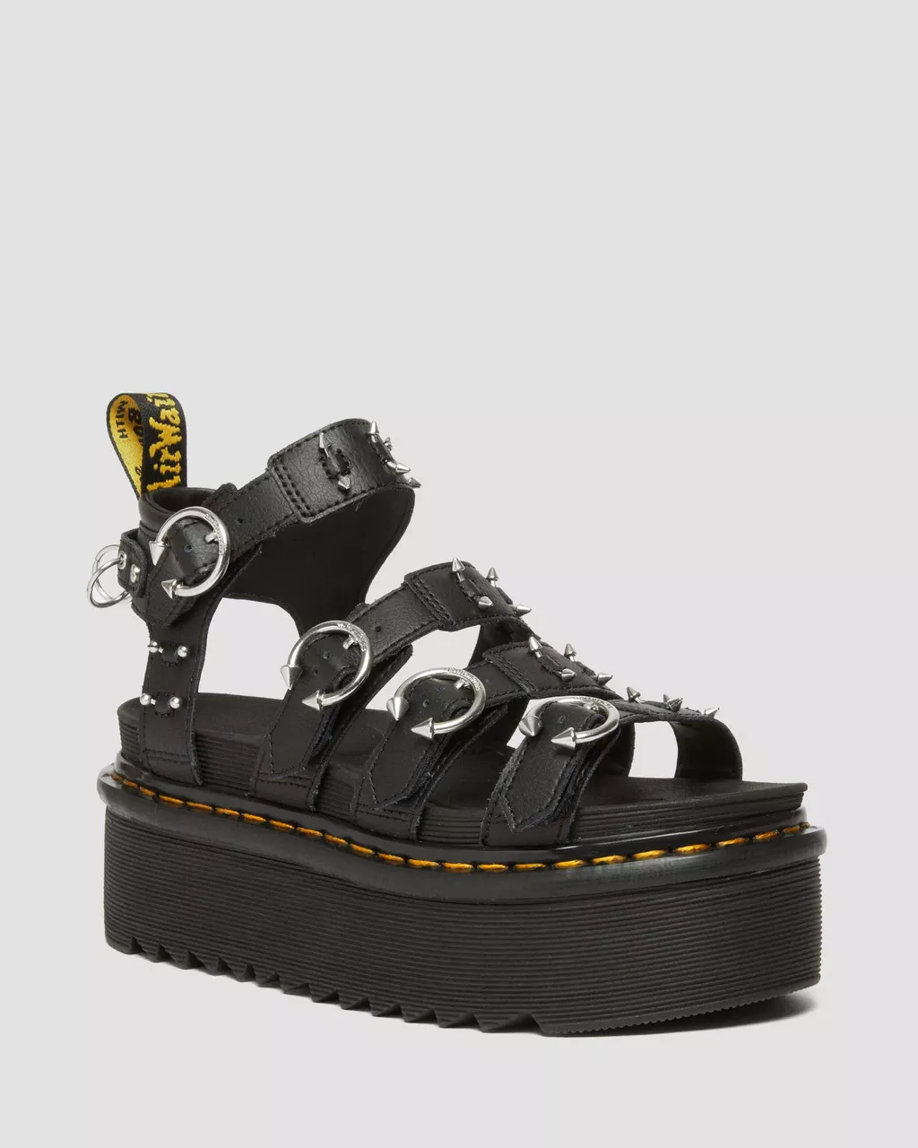 DR MARTENS Blaire Piercing Leather Platform Sandals