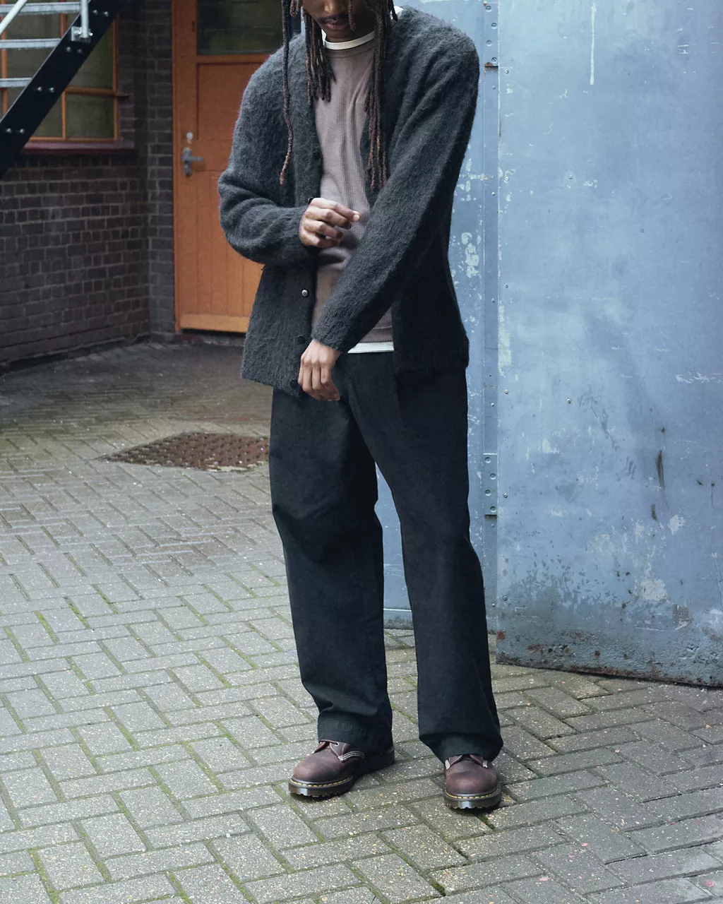 DR MARTENS 1460 Wax Commander Leather Lace Up Boots