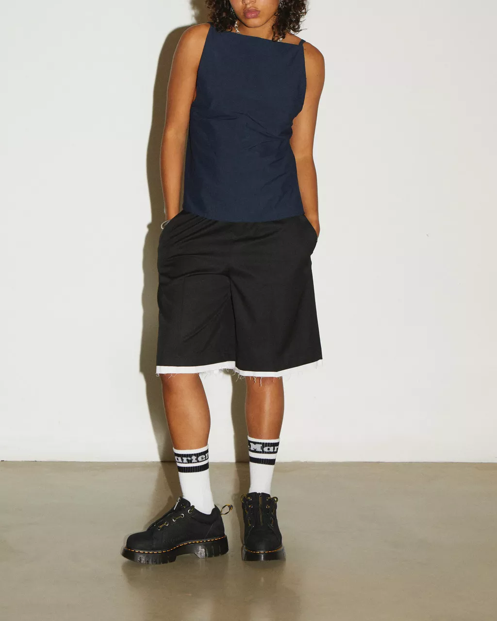 DR MARTENS Woodard Tumbled Nubuck Leather Zip Shoes