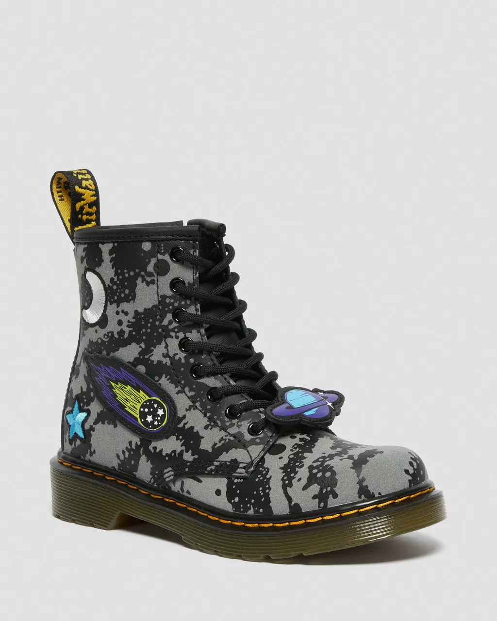 DR MARTENS Junior 1460 Space Hydro Leather Lace Up Boots