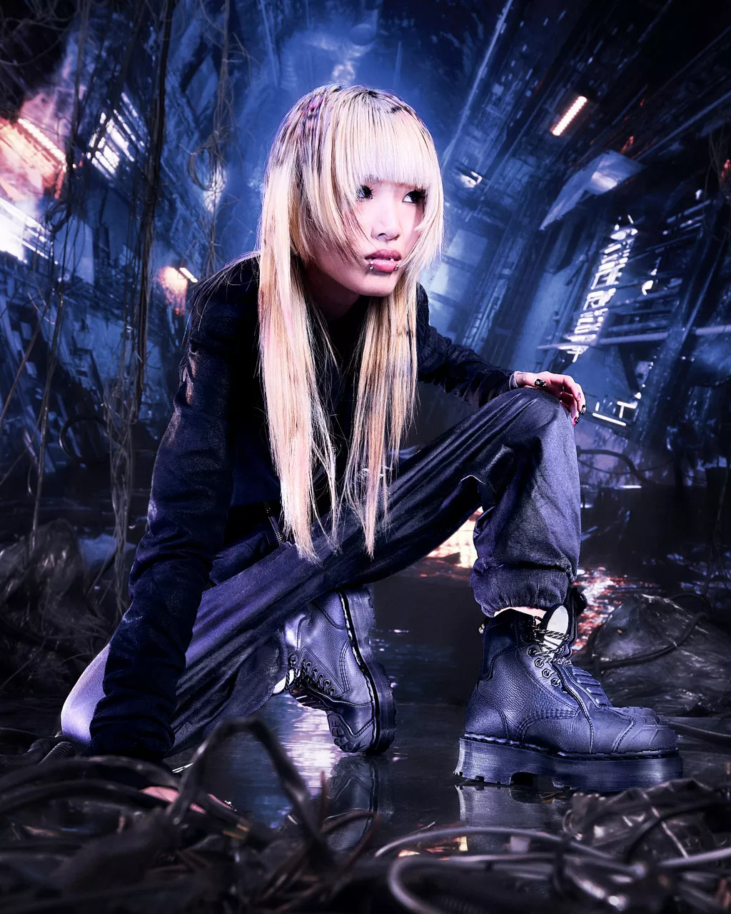 DR MARTENS 1460 Protect Leather Lace Up Boots